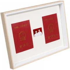 雁牌简约创意结婚登记证相框摆台结婚证件照登记照相框收藏框
