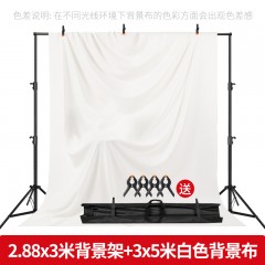 2.88*3m摄影拍照拍摄纯色背景布背景架网红直播间装饰背景墙可移