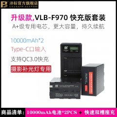 沣标NP-F970摄影LED补光灯电池F750监视器影视外拍索尼NX5R摄像机MC2500 1500C充电器NX100 Z150 NX3 VX2200E