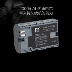 沣标相机电池LP-E6佳能EOS R5 R6 5D4 6D 5D3 90D80D70D 6D2 60Da 5D2 5DSR 7D 7D2数码单反E6NH充电器非原装