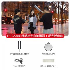 金贝EFT220BI双色温灯棒LED摄影棒灯移动手持补光棒户外人像直播自拍视频打光灯美食拍照夜景氛围发丝冰灯