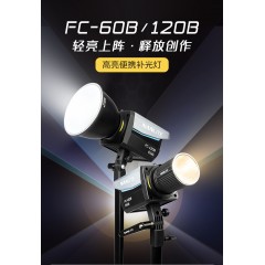 Nanlite南光FC-60B/120B 双色温led补光灯常亮灯直播间灯光视频影棚拍摄灯户外摄影灯便携