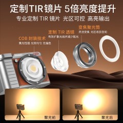 金贝EF40BI复古LED双色温摄影灯COB手持调焦便携美颜常亮灯手机微单人像拍照直播补光灯户外跟拍婚庆打光柔光