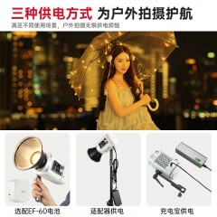 金贝EF-60BI双色温60W摄影补光灯视频摄像手持外拍打光聚光灯摄影棚人像美食单反拍照柔光灯直播补光发丝灯