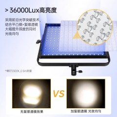 金贝P80Bi可调色温RGB全彩摄影补光灯80Wled直播平板灯人像美食拍照采访视频录像演播室打光灯外拍舞蹈常亮灯