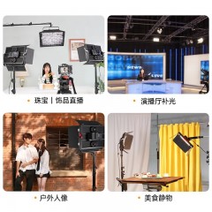 金贝P80Bi可调色温RGB全彩摄影补光灯80Wled直播平板灯人像美食拍照采访视频录像演播室打光灯外拍舞蹈常亮灯