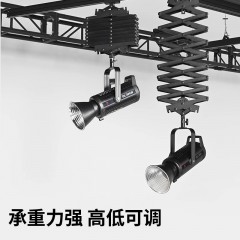 金贝吊顶天花路轨摄影棚直播间演播室led灯常亮灯闪光灯吊臂架恒力铰链加厚钢槽导轨耐磨通用型吊架伸缩仪