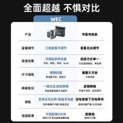 神牛麦克风WEC一拖二无线领夹降噪小蜜蜂手机直播单反相机收音麦