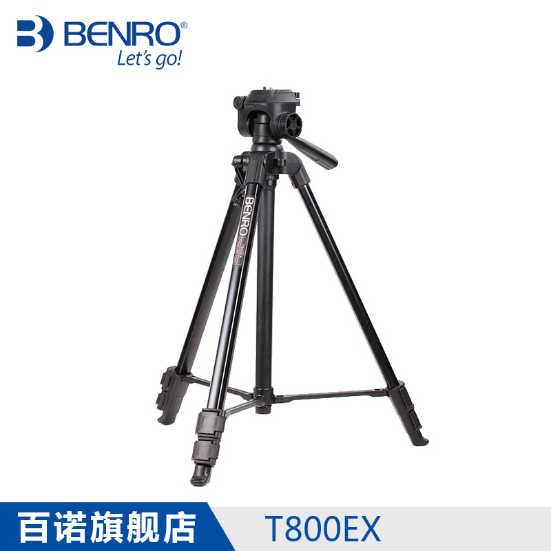 BENRO百诺 T800EX 迷你便携三角架摄影摄像三脚架三维云台套装