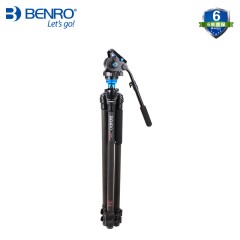 BENRO百诺C3573FS6碳纤 S6液压云台 摄像摄影两用三脚架套装