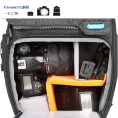 摄影包斜肩 百诺 行摄者250户外休闲单反相机包专业单反包镜头包
