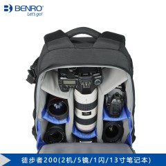 百诺徒步者系列专业双肩摄影包单反相机包便携多功能背包