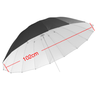 金贝 100cm 太阳伞 尼龙伞骨高品质 外黑内白 专业本白反光伞