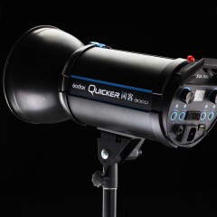 神牛闪客Quicker300D摄影灯套装专业人像影室灯光器材柔光箱 两灯