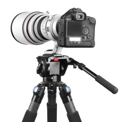 思锐碳纤维支架 R5214X+VH15 单反相机摄影液压云台 摄像机三脚架