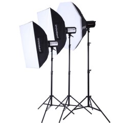 欧宝 TTF300W三灯套装 摄影灯套装 专业影室闪光灯 摄影器材