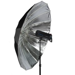 金鹰 太阳伞 专业反光伞 黑银伞 外黑内银 直径150cm 摄影灯附件