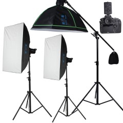 金鹰400W摄影灯套装影室闪光灯拍照器材专业人像商业打光摄影棚