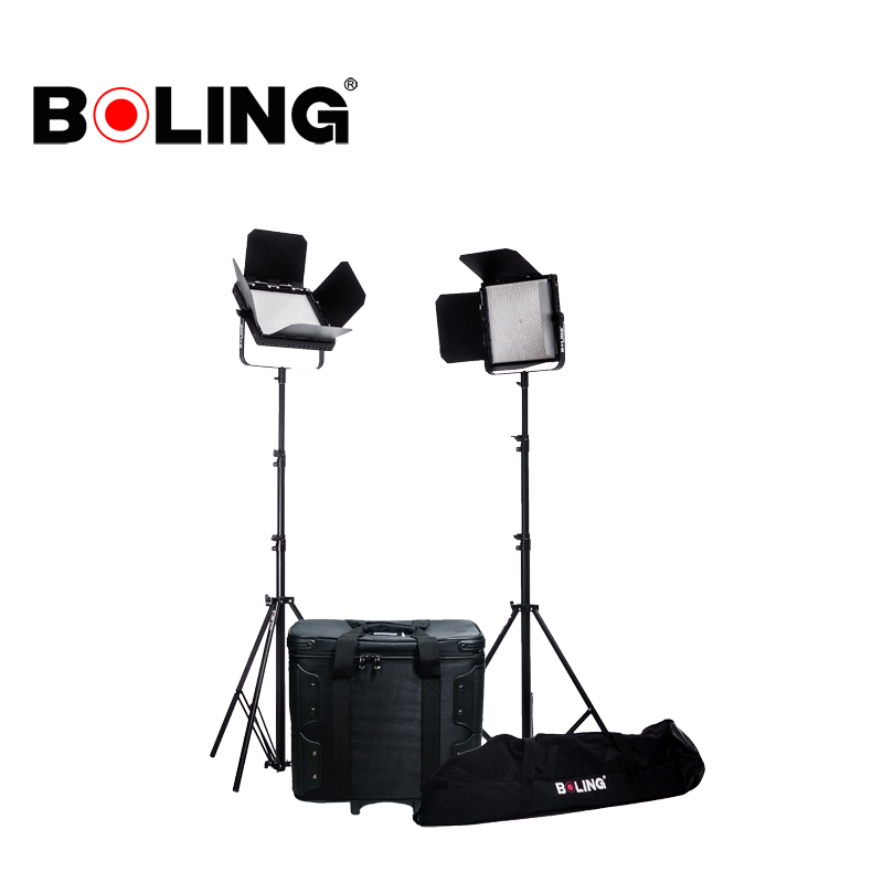 摄影器材 柏灵BL-1300PB影视平板灯LED灯光户外摄像摄影两灯套装