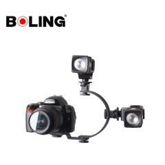 摄影器材 BOLING柏灵相机摄像机C型连接架(双热靴)环形支架